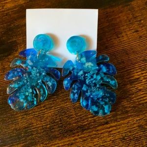 Crystal blue earrings